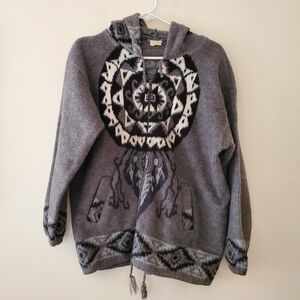 Womens Vintage Wool Dream Catcher Sweater Jacket Size Extra Large